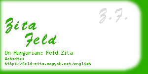 zita feld business card